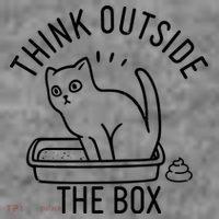 Think Outside The Box Cat Poop Toddler T-Shirt thumb 4