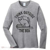 Think Outside The Box Cat Poop Women's Long Sleeve Shirt thumb 0