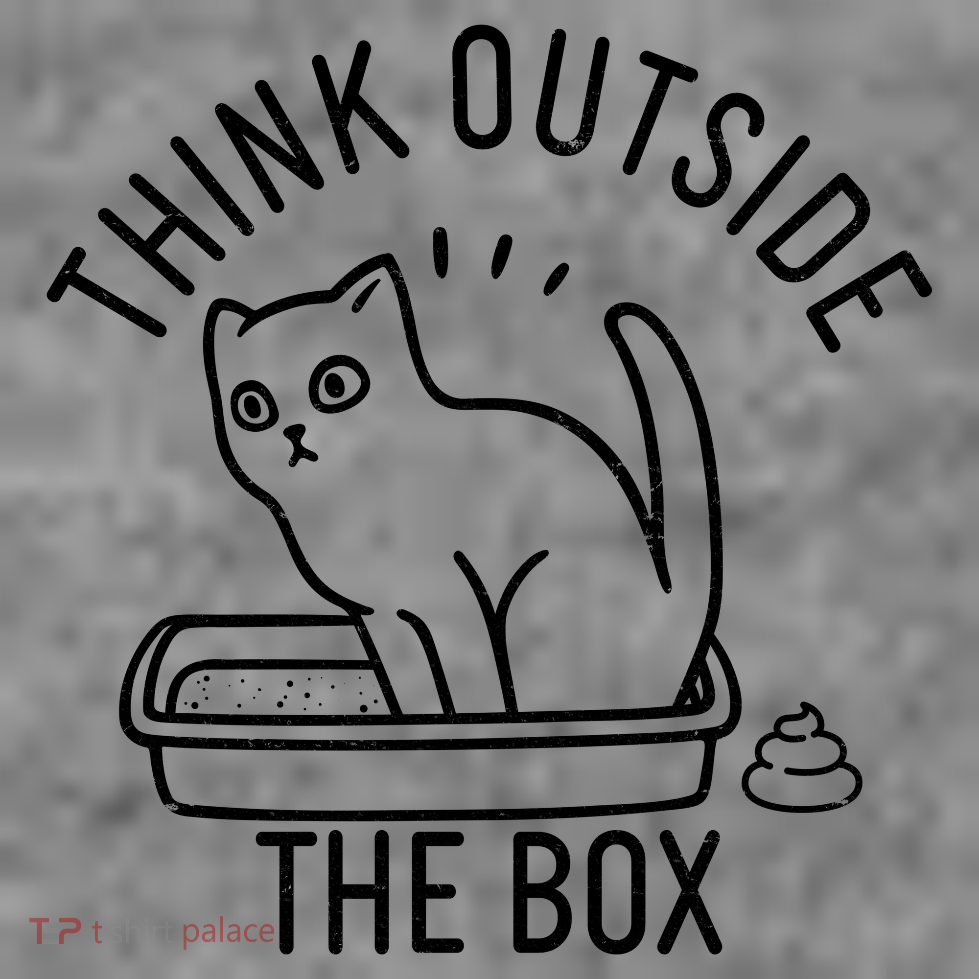 Think Outside The Box Cat Poop Women's Long Sleeve Shirt