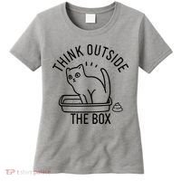 Think Outside The Box Cat Poop Women's T-Shirt thumb 0