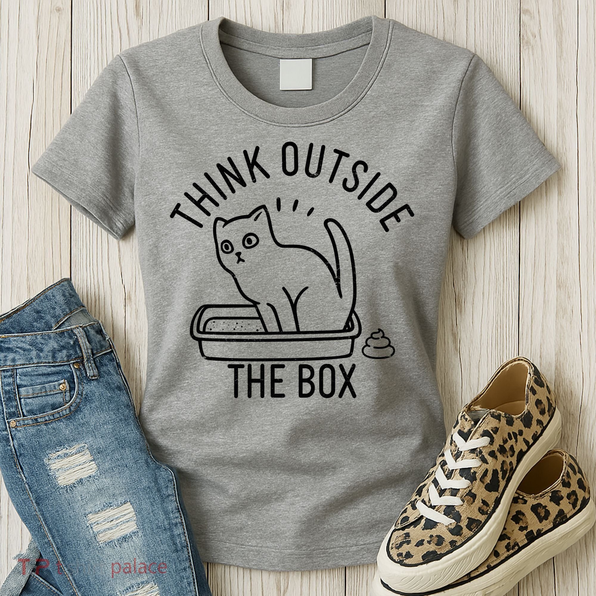 Think Outside The Box Cat Poop Women's T-Shirt