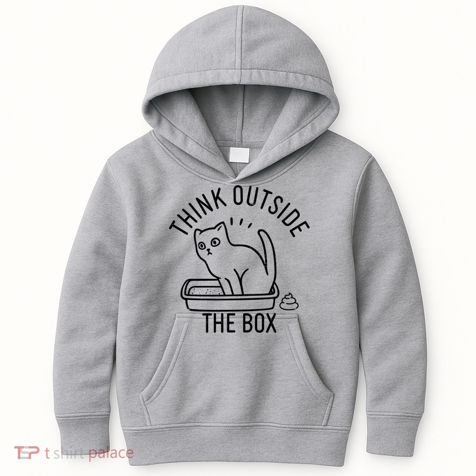 Think Outside The Box Cat Poop Kids Hoodie