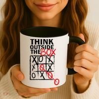 Think Outside The Box Tic Tac Toe Coffee Mug thumb 3