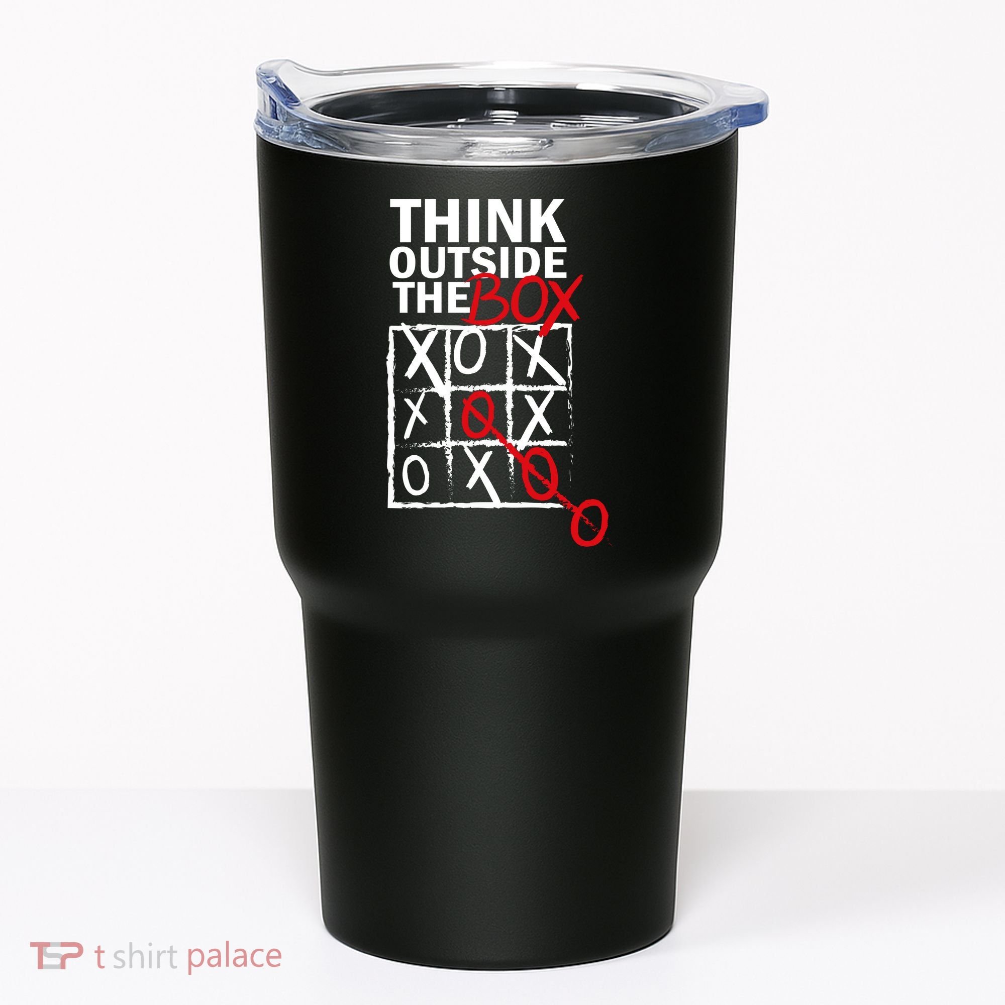 Think Outside The Box Tic Tac Toe Tumbler