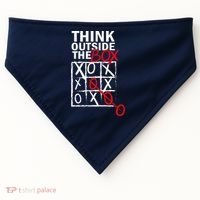 Think Outside The Box Tic Tac Toe USA-Made Doggie Bandana thumb 0