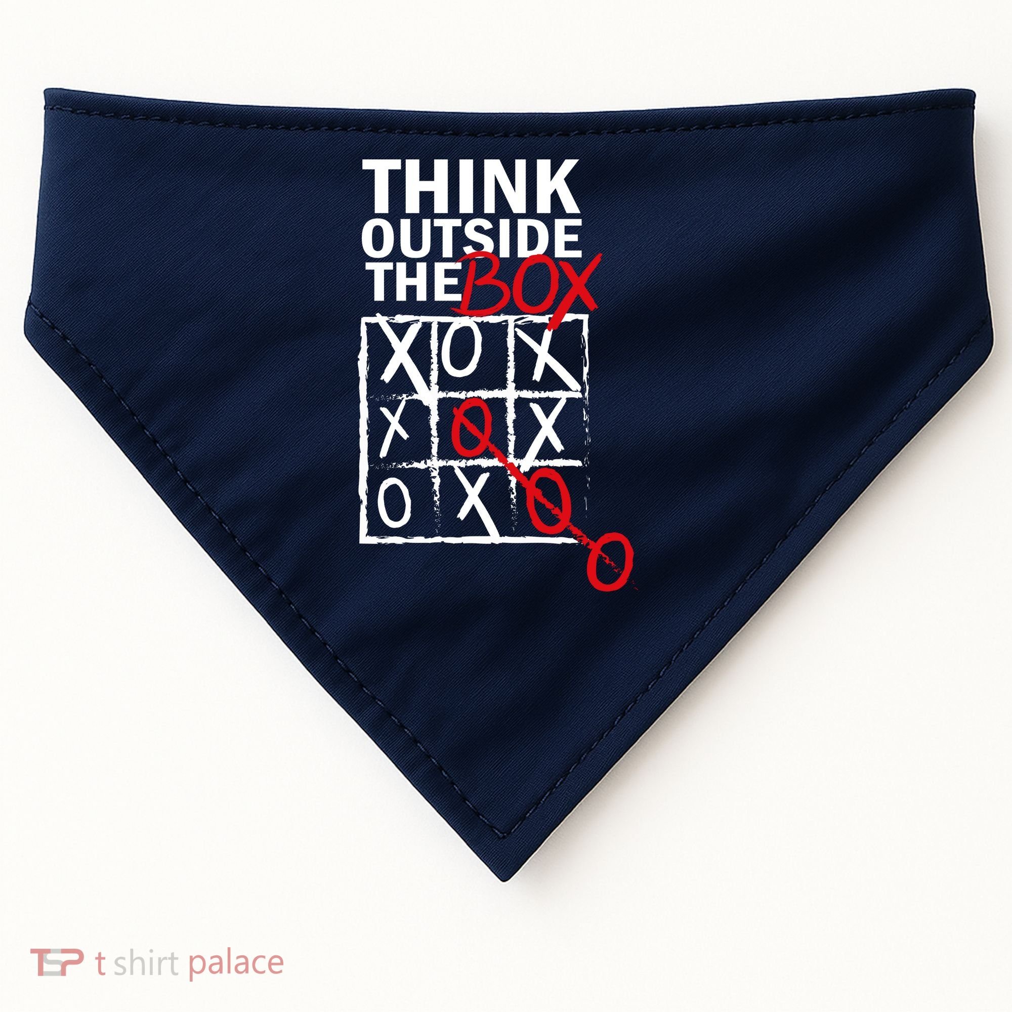 Think Outside The Box Tic Tac Toe USA-Made Doggie Bandana