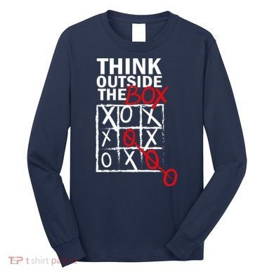 Think Outside The Box Tic Tac Toe Long Sleeve Shirt