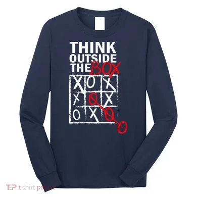 Think Outside The Box Tic Tac Toe Long Sleeve Shirt