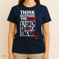 Think Outside The Box Tic Tac Toe T-Shirt thumb 4