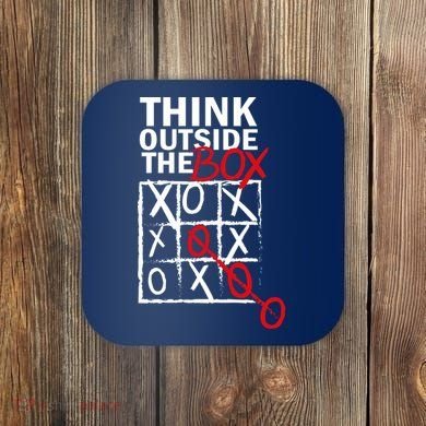 Think Outside The Box Tic Tac Toe Coaster