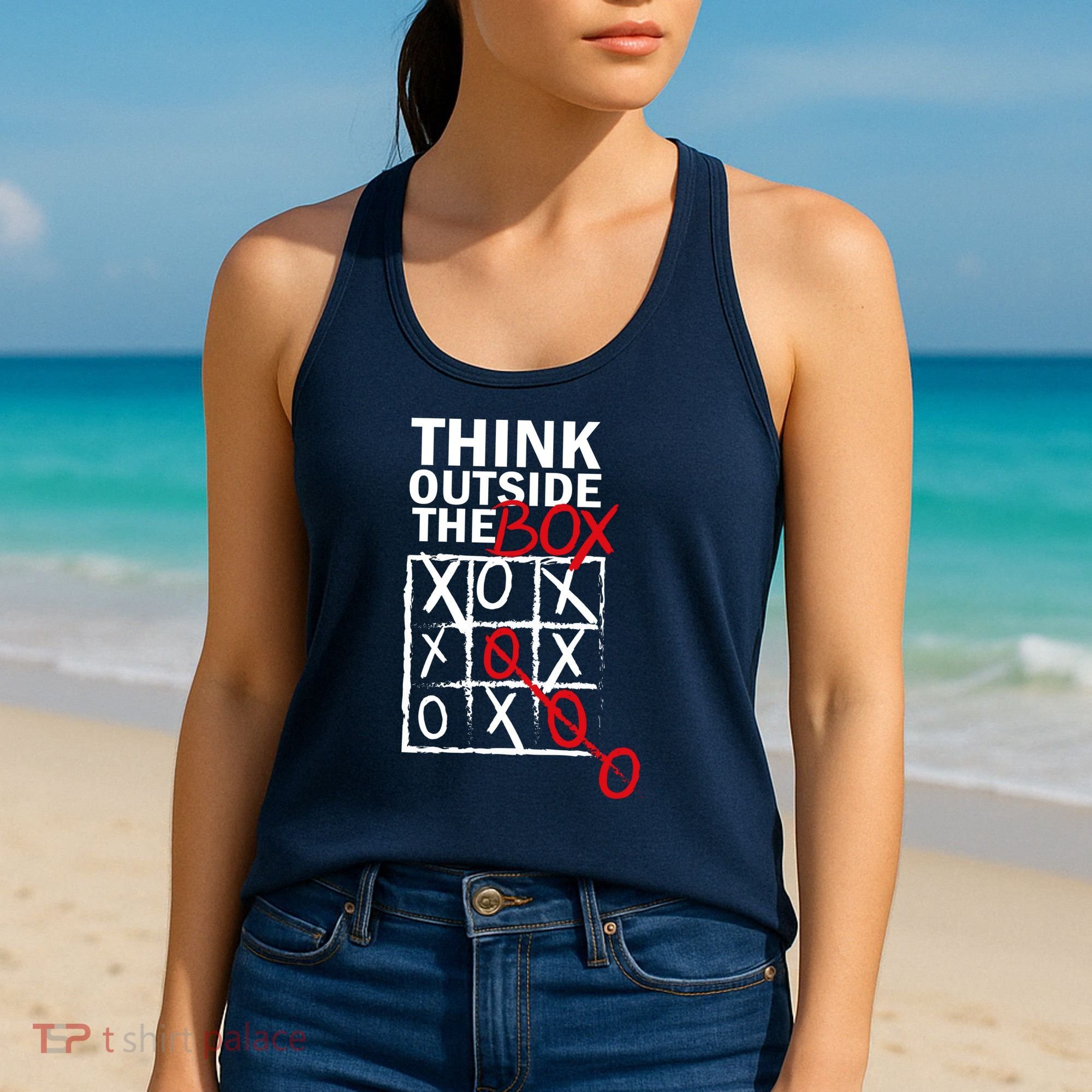 Think Outside The Box Tic Tac Toe Women's Tank Top