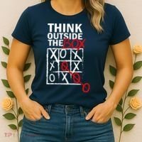 Think Outside The Box Tic Tac Toe Women's T-Shirt thumb 2