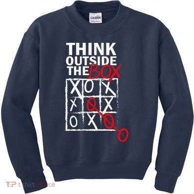 Think Outside The Box Tic Tac Toe Kids Sweatshirt
