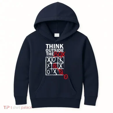 Think Outside The Box Tic Tac Toe Kids Hoodie