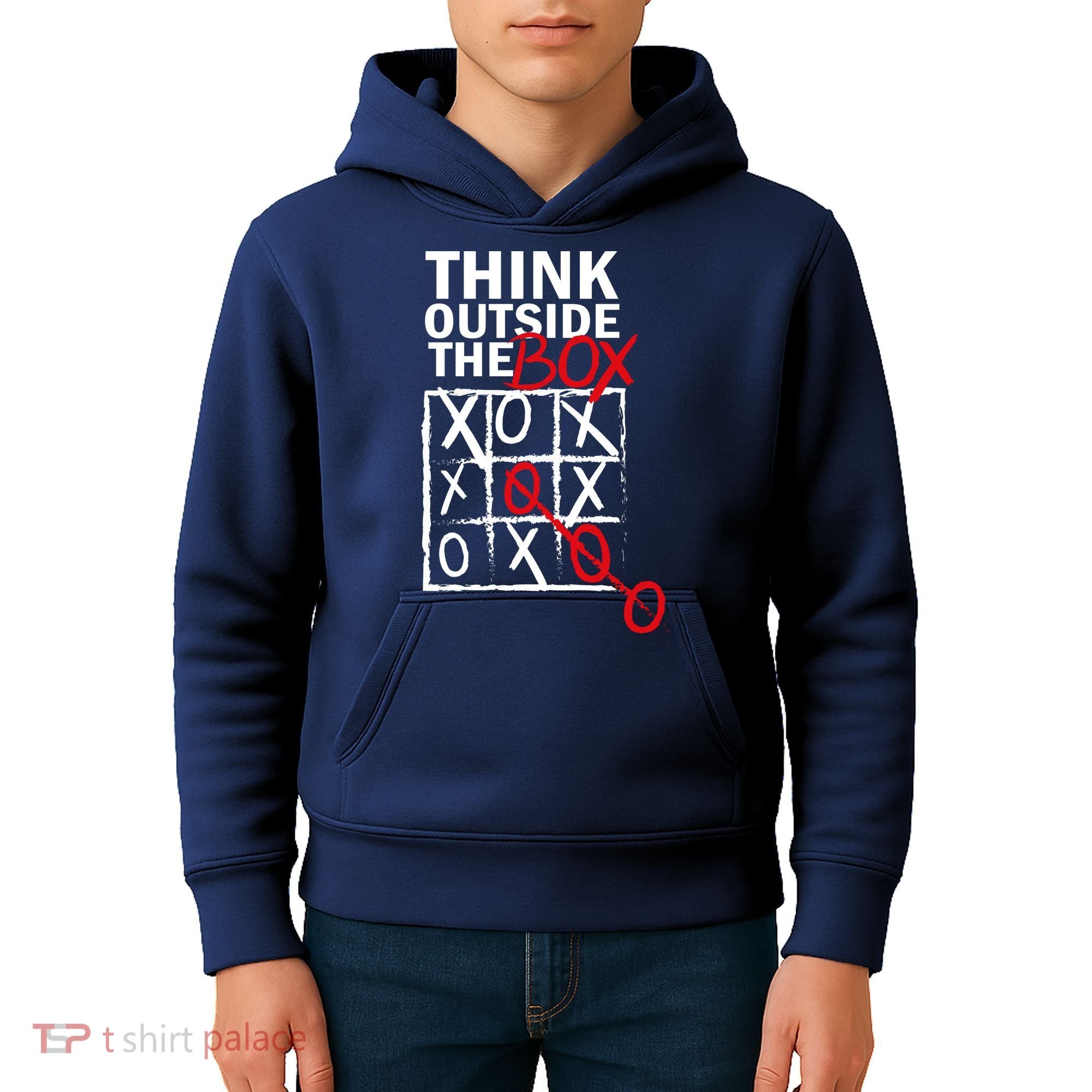 Think Outside The Box Tic Tac Toe Kids Hoodie