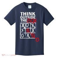 Think Outside The Box Tic Tac Toe Kids T-Shirt thumb 0