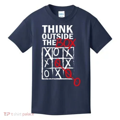 Think Outside The Box Tic Tac Toe Kids T-Shirt