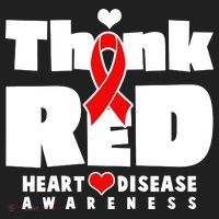 Think Red Heart Disease Awareness Women's Sweatshirt thumb 2