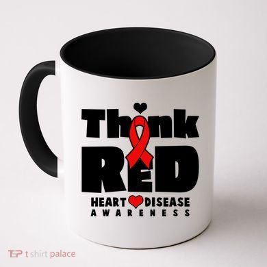 Think Red Heart Disease Awareness Coffee Mug