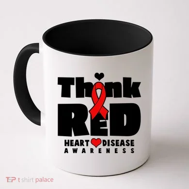 Think Red Heart Disease Awareness Coffee Mug