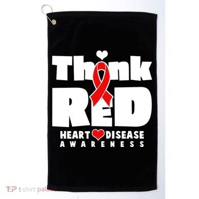 Think Red Heart Disease Awareness Golf Towel