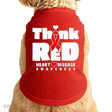 Think Red Heart Disease Awareness Doggie Tank