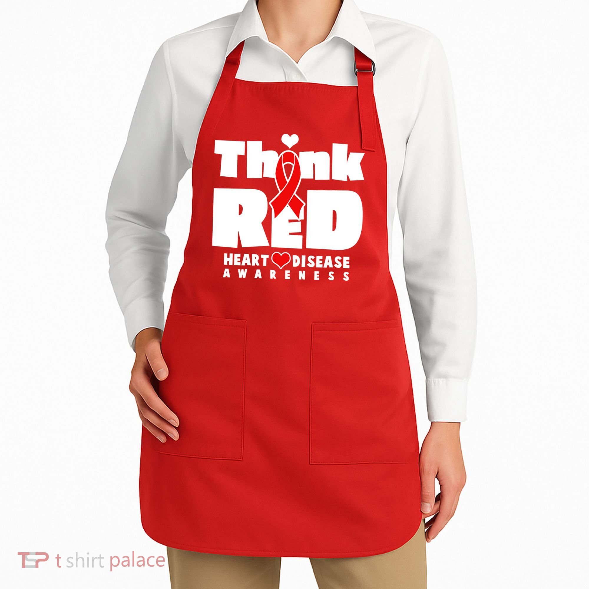 Think Red Heart Disease Awareness Apron