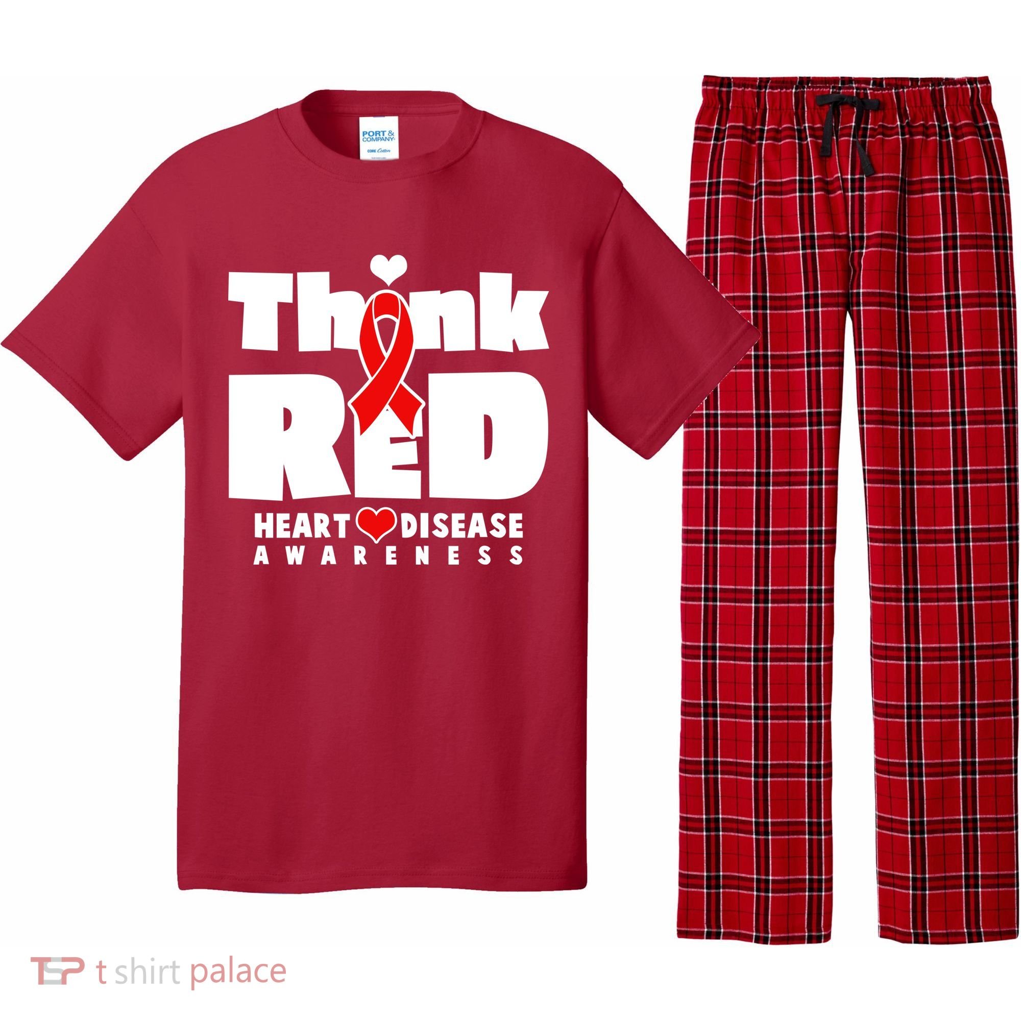 Think Red Heart Disease Awareness Pajama Set