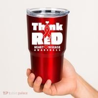 Think Red Heart Disease Awareness Tumbler thumb 2