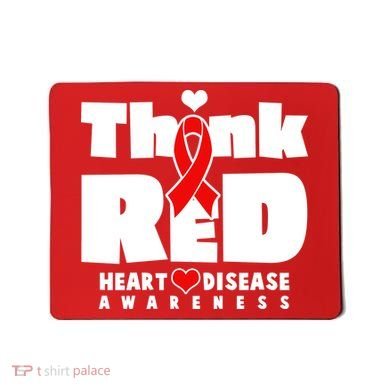 Think Red Heart Disease Awareness Mousepad