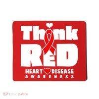 Think Red Heart Disease Awareness Mousepad thumb 0