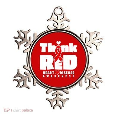 Think Red Heart Disease Awareness Ornament
