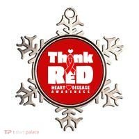 Think Red Heart Disease Awareness Ornament thumb 0