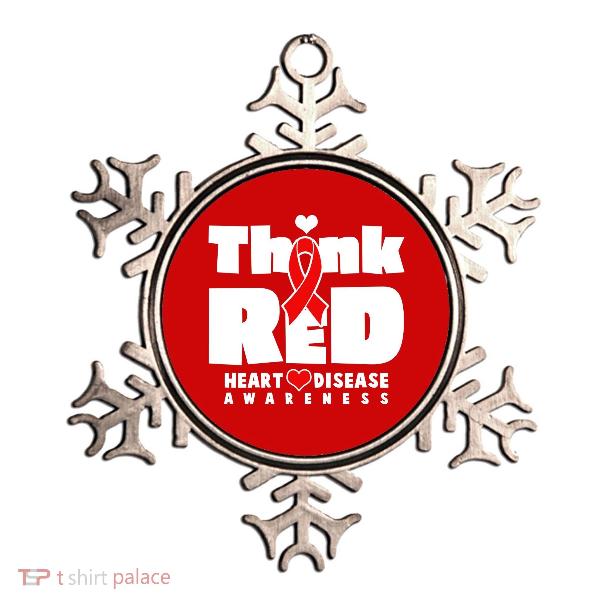 Think Red Heart Disease Awareness Ornament