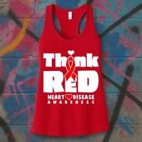 Think Red Heart Disease Awareness Women's Tank Top thumb 3