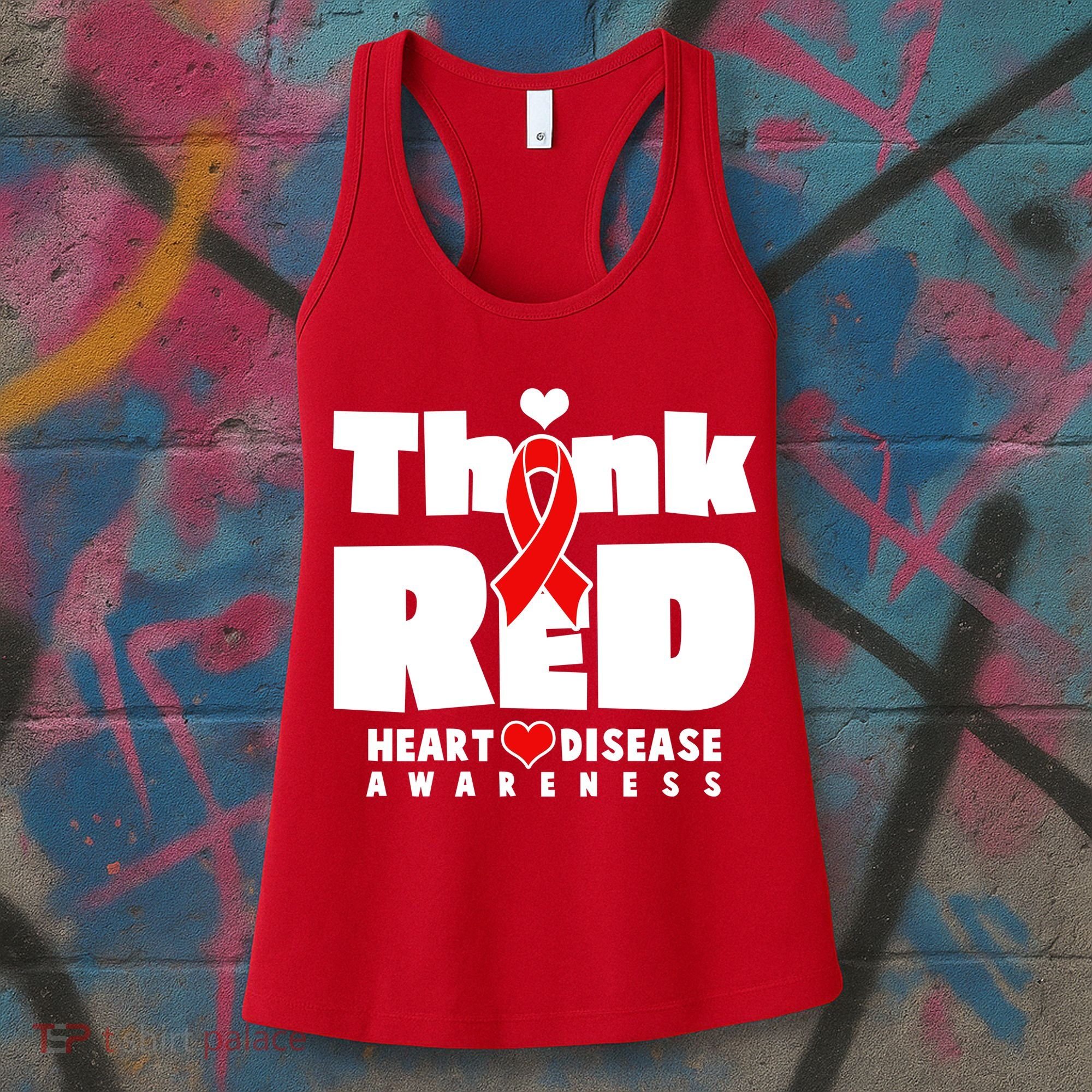 Think Red Heart Disease Awareness Women's Tank Top