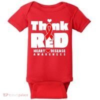 Think Red Heart Disease Awareness Baby Bodysuit thumb 0