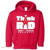 Think Red Heart Disease Awareness Toddler Hoodie thumb 0