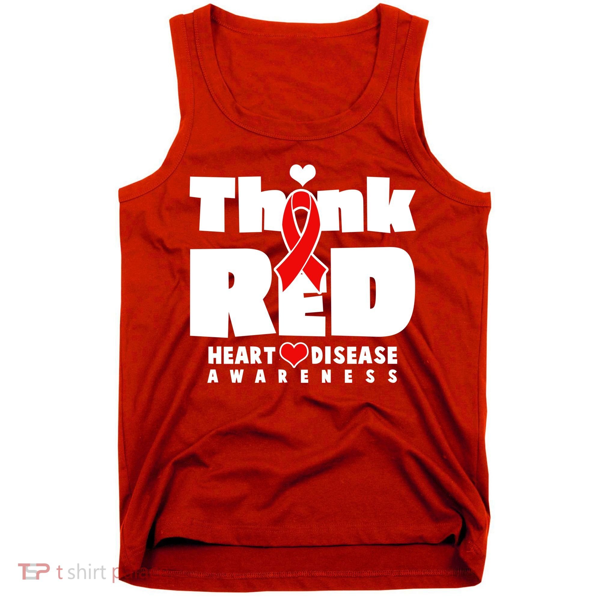 Think Red Heart Disease Awareness Tank Top