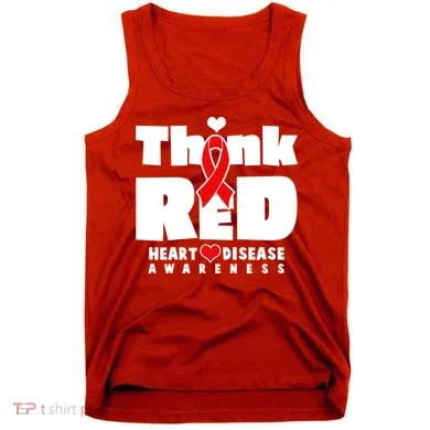 Think Red Heart Disease Awareness Tank Top
