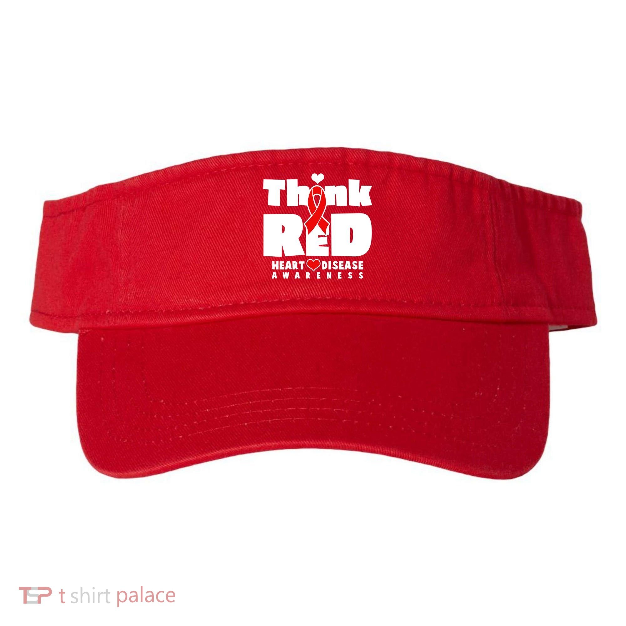 Think Red Heart Disease Awareness Visor