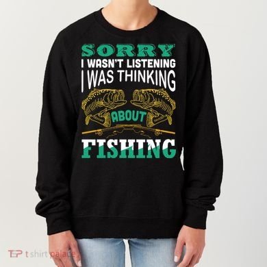 Thinking About Fishing Funny Women's Sweatshirt