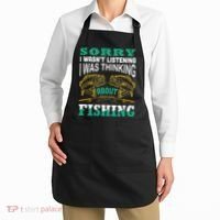 Thinking About Fishing Funny Apron thumb 2