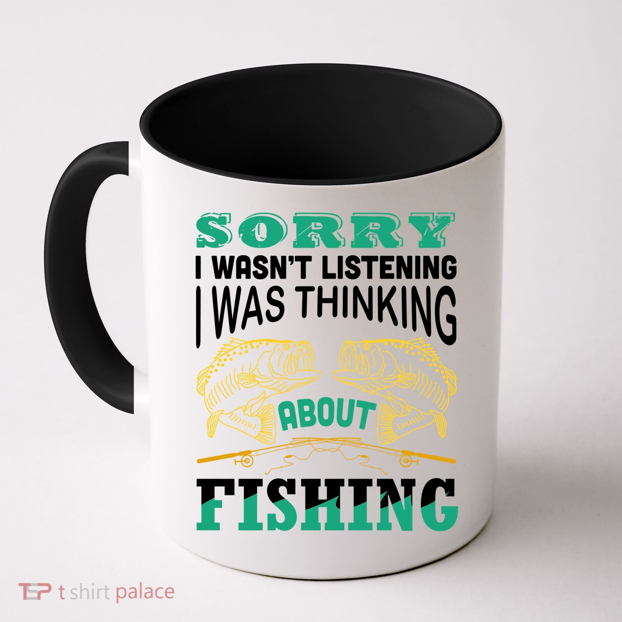 Thinking About Fishing Funny Coffee Mug