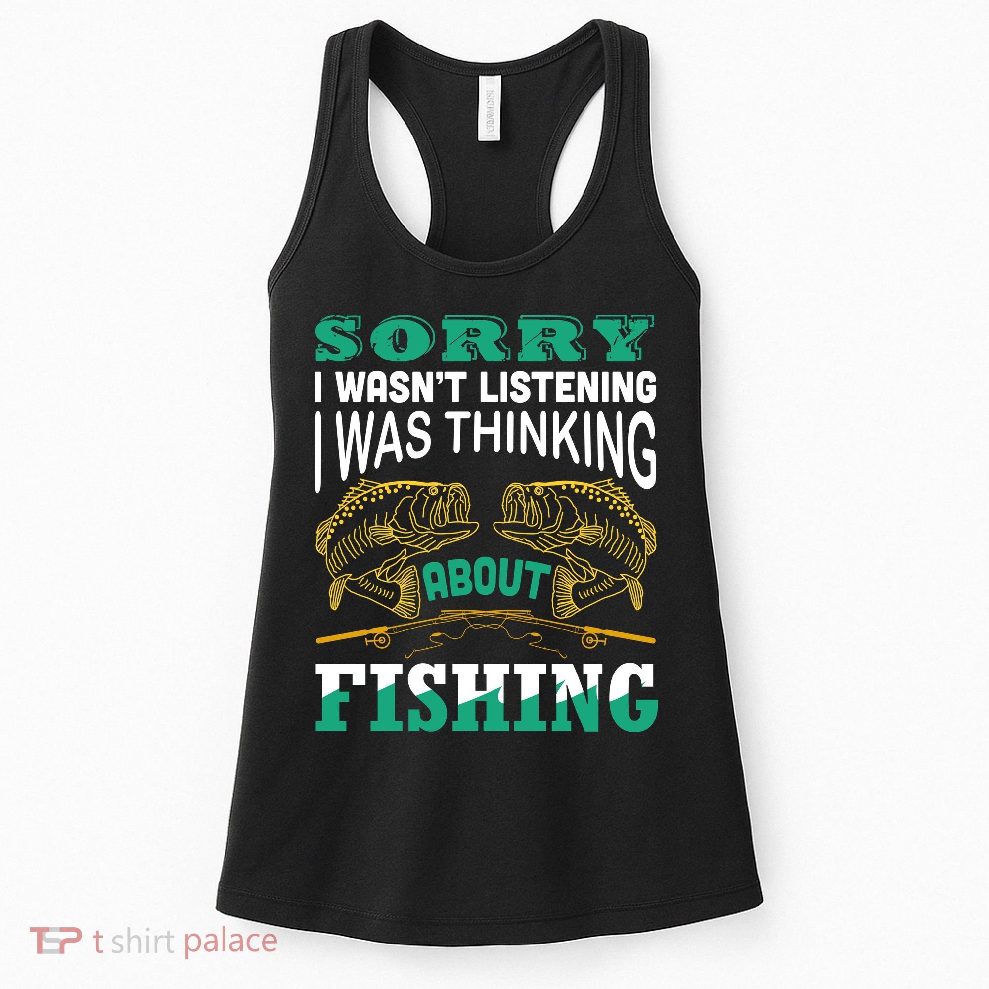 Thinking About Fishing Funny Women's Tank Top