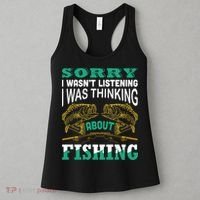 Thinking About Fishing Funny Women's Tank Top thumb 3
