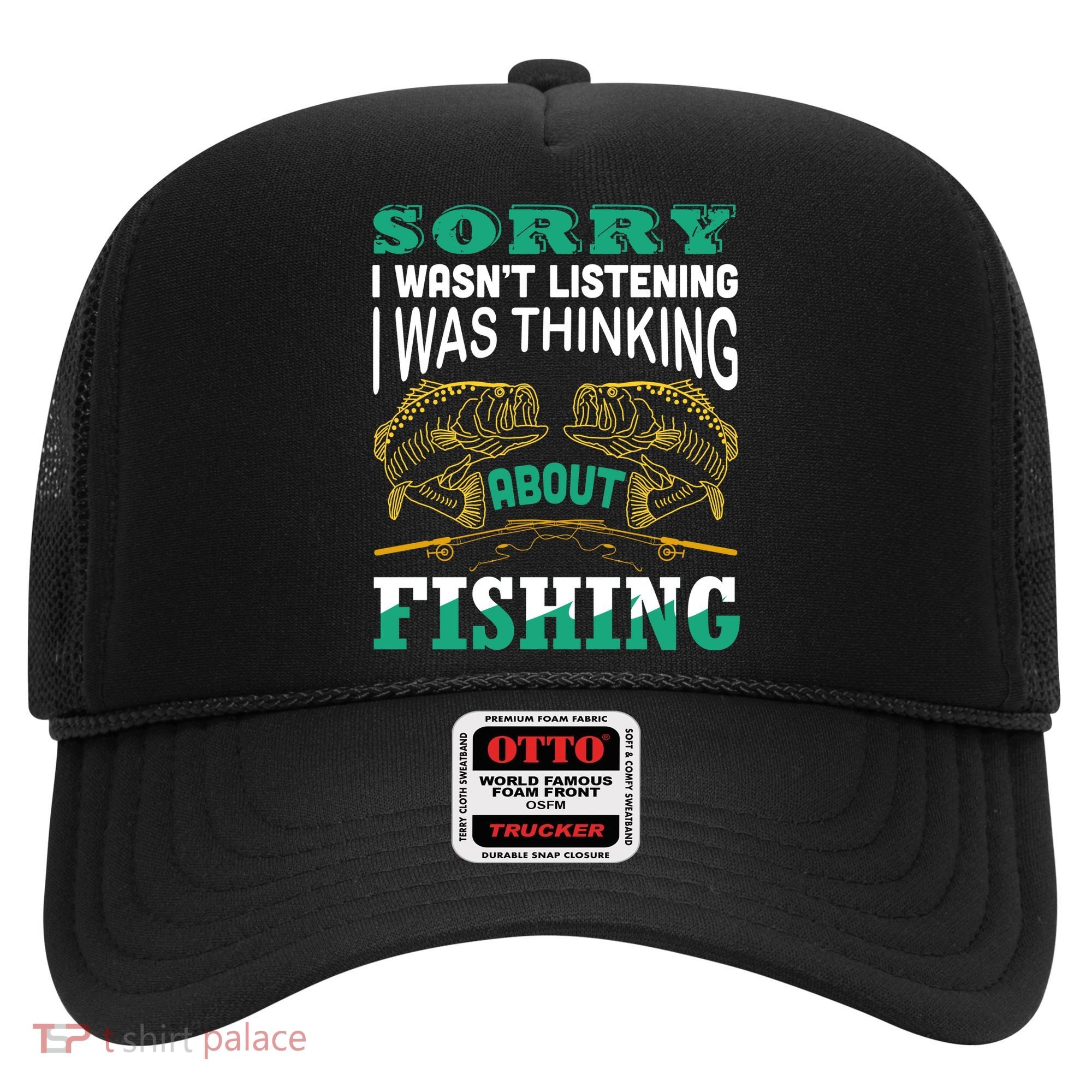 Thinking About Fishing Funny Hat