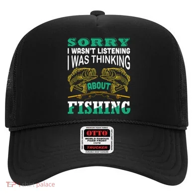 Thinking About Fishing Funny Hat
