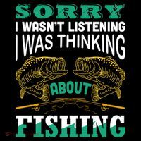 Thinking About Fishing Funny Visor thumb 3