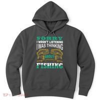 Thinking About Fishing Funny Hoodie thumb 0